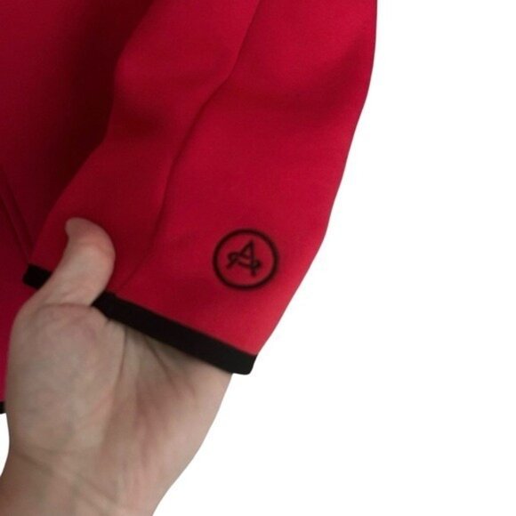 Aether Apparel Red Polartec Fleece High Neck Pullover w/ Pockets Sz Small - Picture 8 of 8